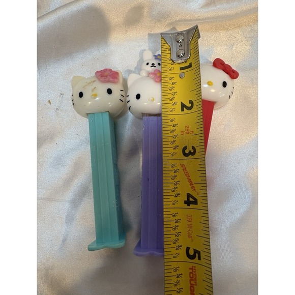 Pez dispensers lot of 3,  Hello Kitty, Easter Bunny on Top Red Bow Sanrio 2003 - Picture 2 of 5